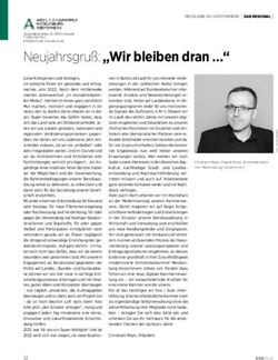 Neujahrsgru&szlig;: "Wir bleiben dran " - Architektenkammer ...