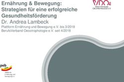 Ernährung & Bewegung: Strategien für eine erfolgreiche Gesundheitsförderung - Dr. Andrea Lambeck Plattform Ernährung und Bewegung e.V. bis 3/2018 ...
