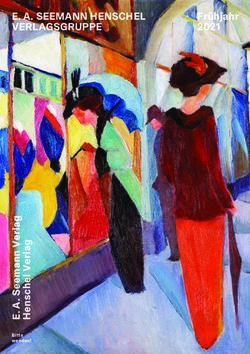E. A. SEEMANN HENSCHEL VERLAGSGRUPPE - Frühjahr 2021