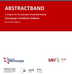 ABSTRACTBAND Versorgung in ländlichen Gebieten - Kongress für Versorgungsforschung Brandenburg - FGW Brandenburg