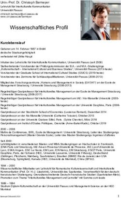 Wissenschaftliches Profil - Universit&auml;t Passau
