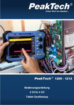 BEDIENUNGSANLEITUNG TABLET OSZILLOSKOP - PEAKTECH 1206 1212