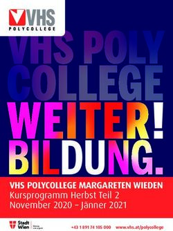VHS POLYCOLLEGE MARGARETEN WIEDEN - Kursprogramm Herbst Teil 2 November 2020 - J&auml;nner 2021