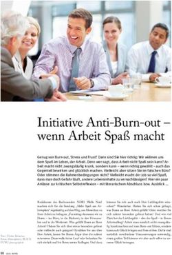 Initiative Anti-Burn-out - wenn Arbeit Spa&szlig; macht