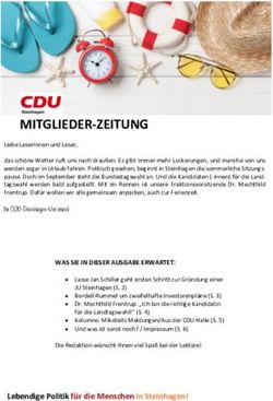 MITGLIEDER-ZEITUNG - Frischer Wind in Steinhagen