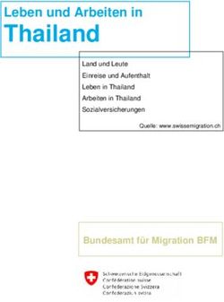 Thailand Leben und Arbeiten in - Bundesamt für Migration BFM