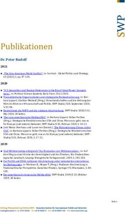 Publikationen Dr. Peter Rudolf 2021 - Stiftung Wissenschaft und Politik