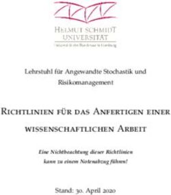 Richtlinien f&uuml;r das Anfertigen einer - wissenschaftlichen Arbeit Lehrstuhl f&uuml;r Angewandte Stochastik und