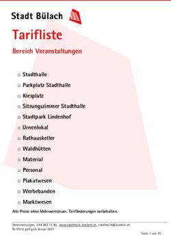 Tarifliste Bereich Veranstaltungen - Stadt B&uuml;lach
