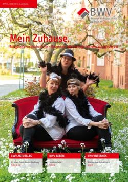 Mein Zuhause. Mitgliederzeitschrift der Beamten-Wohnungs-Verein zu Berlin eG - BWV AKTUELLES
