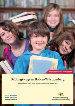 Bildungswege in Baden-Württemberg - Abschlüsse und Anschlüsse Schuljahr 2020/2021