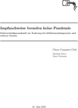 Impfnachweise beenden keine Pandemie - Sachverst&auml;ndigenauskunft zur &Auml;nderung des Infektionsschutzgesetzes und weiterer Gesetze