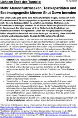 Mehr Atemschutzmasken, Testkapazitäten und Beatmungsgeräte können Shut Down beenden