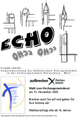 Wahl zum Kirchengemeinderat am 13. November 2005 - Brechen auch Sie auf und geben Sie Ihre Stimme ab! Wahlberechtigt alle ab 16 Jahren