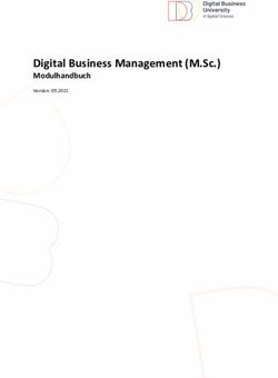 Digital Business Management (M.Sc.) - Modulhandbuch Version: 09.2021