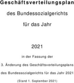 Gesch&auml;ftsverteilungsplan - des Bundessozialgerichts f&uuml;r das Jahr 2021 in der Fassung der