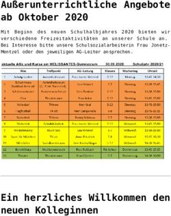 Au&szlig;erunterrichtliche Angebote ab Oktober 2020