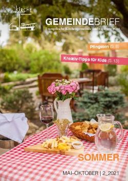 SOMMER MAI-OKTOBER | 2_2021 - GEMEINDEBRIEF - Kirchengemeinde Ludwigsburg West