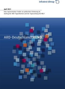 April 2021 Eine repr&auml;sentative Studie zur politischen Stimmung im Auftrag der ARD-Tagesthemen und der Tageszeitung DIE WELT - Infratest dimap