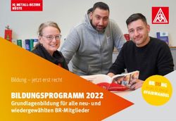BILDUNGSPROGRAMM 2022 - Grundlagenbildung f&uuml;r alle neu- und wiedergew&auml;hlten BR-Mitglieder - IG Metall