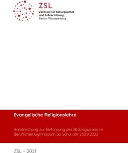 Evangelische Religionslehre - ZSL - 2021 Handreichung zur Einf&uuml;hrung des Bildungsplans im Beruflichen Gymnasium ab Schuljahr 2021/2022