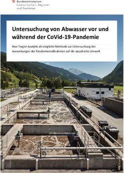 UNTERSUCHUNG VON ABWASSER VOR UND W&Auml;HREND DER COVID-19-PANDEMIE - NON-TARGET-ANALYTIK ALS M&Ouml;GLICHE METHODE ZUR UNTERSUCHUNG DER AUSWIRKUNGEN DER ...