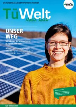 UNSER WEG Wie die swt die erneuerbaren Energien ausbauen - Stadtwerke T&uuml;bingen