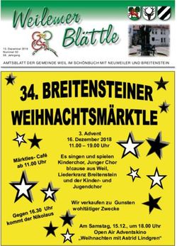 Advent 16. Dezember 2018 11.00 - 19.00 Uhr Es singen und spielen Kinderchor, Junger Chor b!cause aus Weil, Liederkranz Breitenstein und der ...