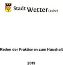 Reden der Fraktionen zum Haushalt 2019 - Stadt Wetter