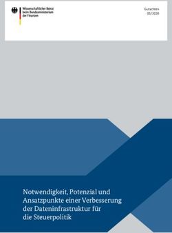 Notwendigkeit, Potenzial und Ansatzpunkte einer Verbesserung der Dateninfrastruktur für die Steuerpolitik - Gutachten 05/2020 ...