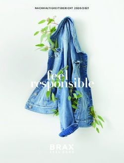 Responsible - NACHHALTIGKEITSBERICHT 2020/2021 - BRAX