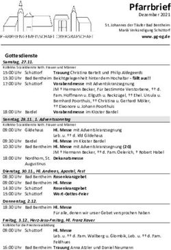 Pfarrbrief - Pfarrei Deutschland