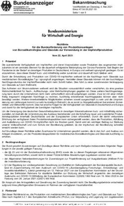 Bekanntmachung Ver&ouml;ffentlicht am Dienstag, 4. Mai 2021 BAnz AT 04.05.2021 B1 Seite 1 von 5 - Bundesanzeiger
