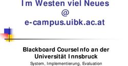 Im Westen viel Neues e-campus.uibk.ac.at - Blackboard CourseInfo an der Universit&auml;t Innsbruck