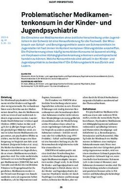 Problematischer Medikamen-tenkonsum in der Kinder- und Jugendpsychiatrie