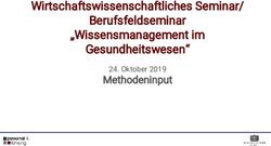 Wirtschaftswissenschaftliches Seminar/ Berufsfeldseminar "Wissensmanagement im Gesundheitswesen" - Methodeninput