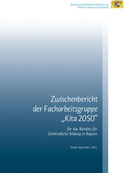 Zwischenbericht der Fach arbeitsgruppe "Kita 2050" - f&uuml;r das B&uuml;ndnis f&uuml;r fr&uuml;hkindliche Bildung in Bayern