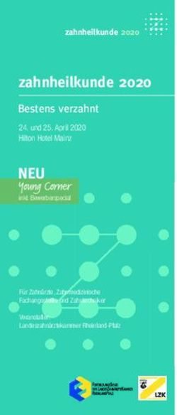 NEU zahnheilkunde 2020 - Bestens verzahnt zahnheilkunde 2020 - ePaper