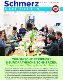 CHRONISCHE PERIPHERE NEUROPATHISCHE SCHMERZEN: Diagnose und Therapie in der Praxis - Assoc. Prof. Dr. Eva Katharina Masel