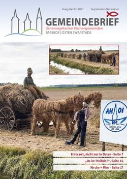 GEMEINDEBRIEF - Erntezeit, nicht nur in Osten-Seite 7 "Da ist Freiheit!"- Seite 16 Kirche + Film - Seite 17 - wir-e