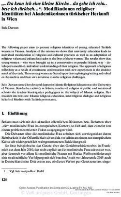 Da kenn ich eine kleine Kirche.. da gehe ich rein.. bete ich t&uuml;rkisch ". Modifikationen religi&ouml;ser Identit&auml;ten bei Akademikerinnen t&uuml;rkischer ...