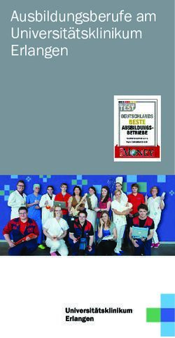 Ausbildungsberufe am Universitätsklinikum Erlangen
