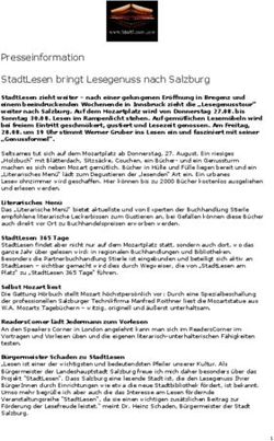 Presseinformation StadtLesen bringt Lesegenuss nach Salzburg