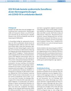 ICD-10-Code-basierte syndromische Surveillance akuter Atemwegserkrankungen mit COVID-19 im ambulanten Bereich