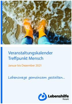 Lebenswege gemeinsam gestalten - Veranstaltungskalender Treffpunkt Mensch Januar bis Dezember 2021 - Lebenshilfe Husum