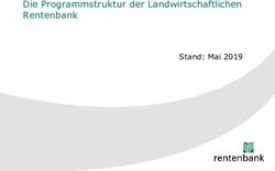 Die Programmstruktur der Landwirtschaftlichen Rentenbank - Stand: Mai 2019