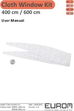 Cloth Window Kit 400 cm / 600 cm User Manual - Eurom