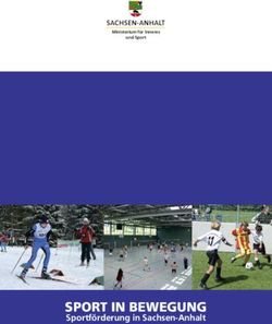 SPORT IN BEWEGUNG Sportförderung in Sachsen-Anhalt