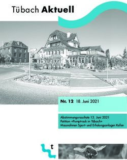 Tübach Aktuell - Nr. 12 18. Juni 2021 Abstimmungsresultate 13. Juni 2021 Petition "Pumptrack in Tübach" Massnahmen Sport- und Erholungsanlagen ...