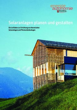 Solaranlagen planen und gestalten - Ein Leitfaden zur Errichtung von thermischen Solaranlagen und Photovoltaikanlagen - Amt der ...